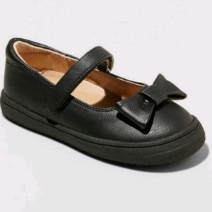 Toddler girls black dress shoes ballet flats